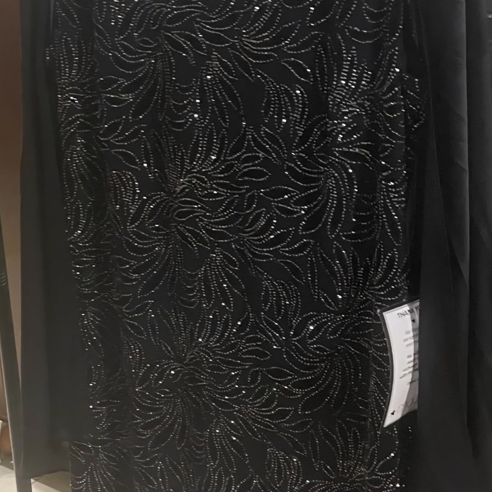 Elegant Black Maxi Dress with Silver Accents